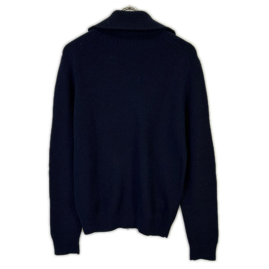 Theory セオリー ネイビー CASHWOOL RONZONS FZ ジップ ニット ジャケット トップス