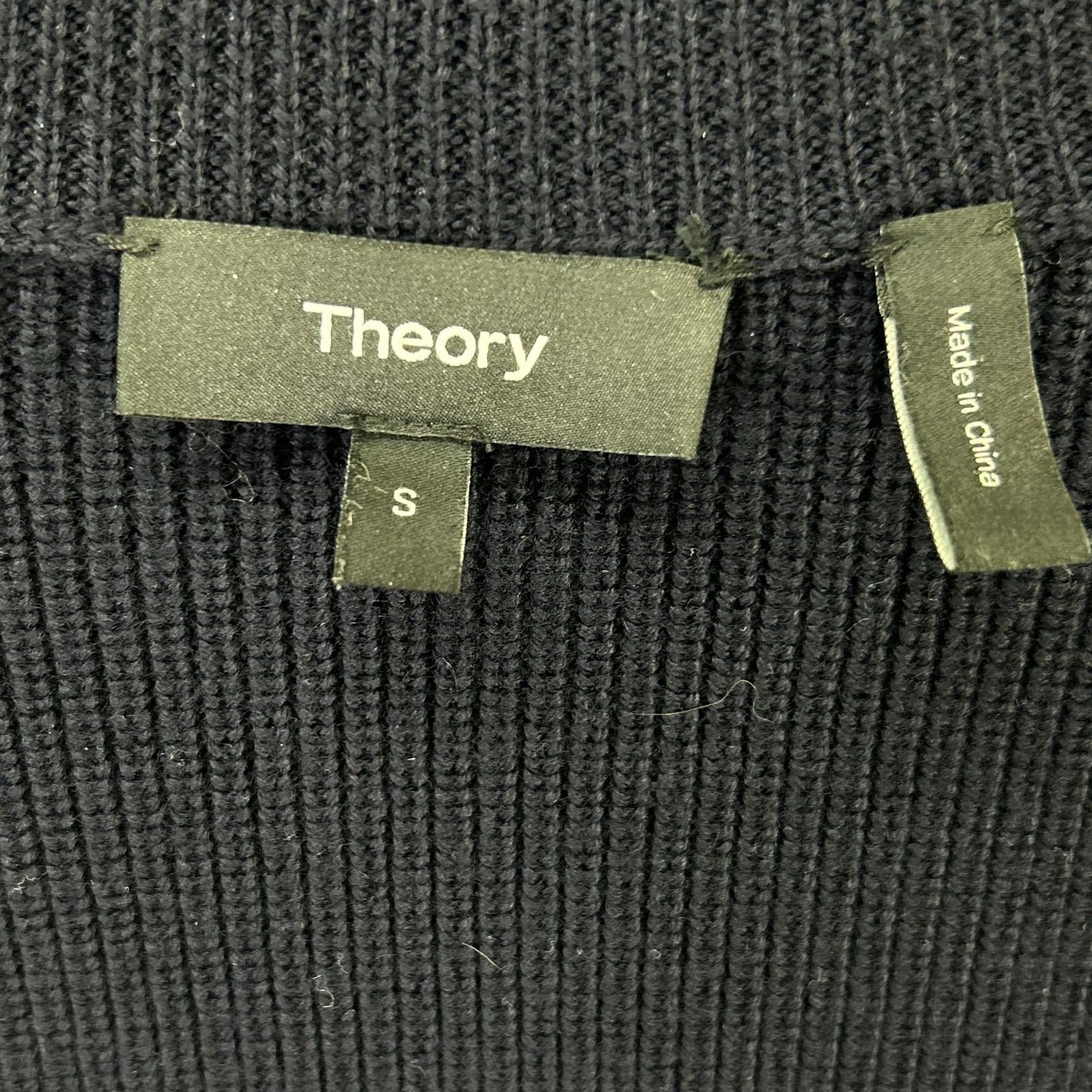 Theory セオリー ネイビー CASHWOOL RONZONS FZ ジップ ニット ジャケット トップス