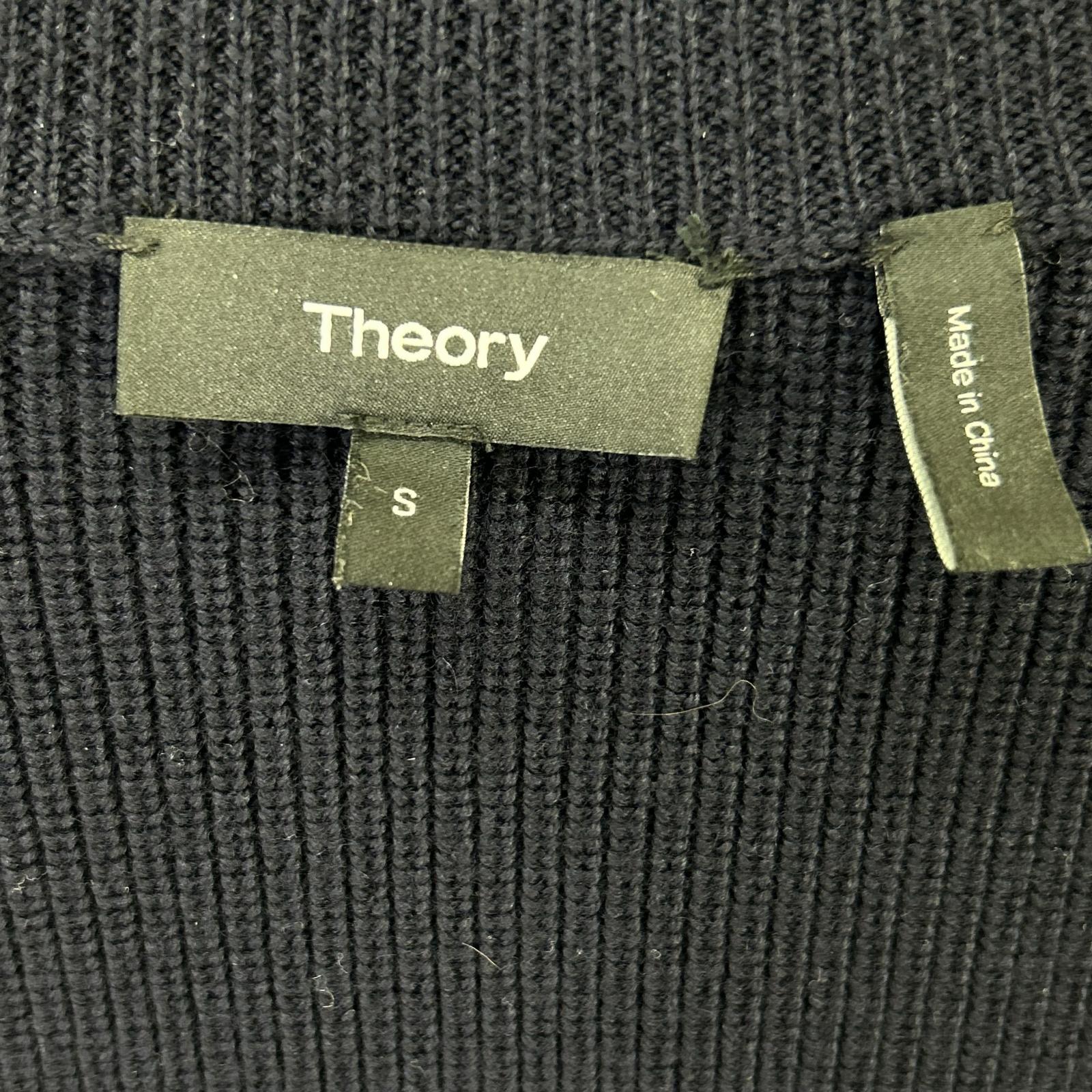 Theory セオリー ネイビー CASHWOOL RONZONS FZ ジップ ニット ジャケット トップス