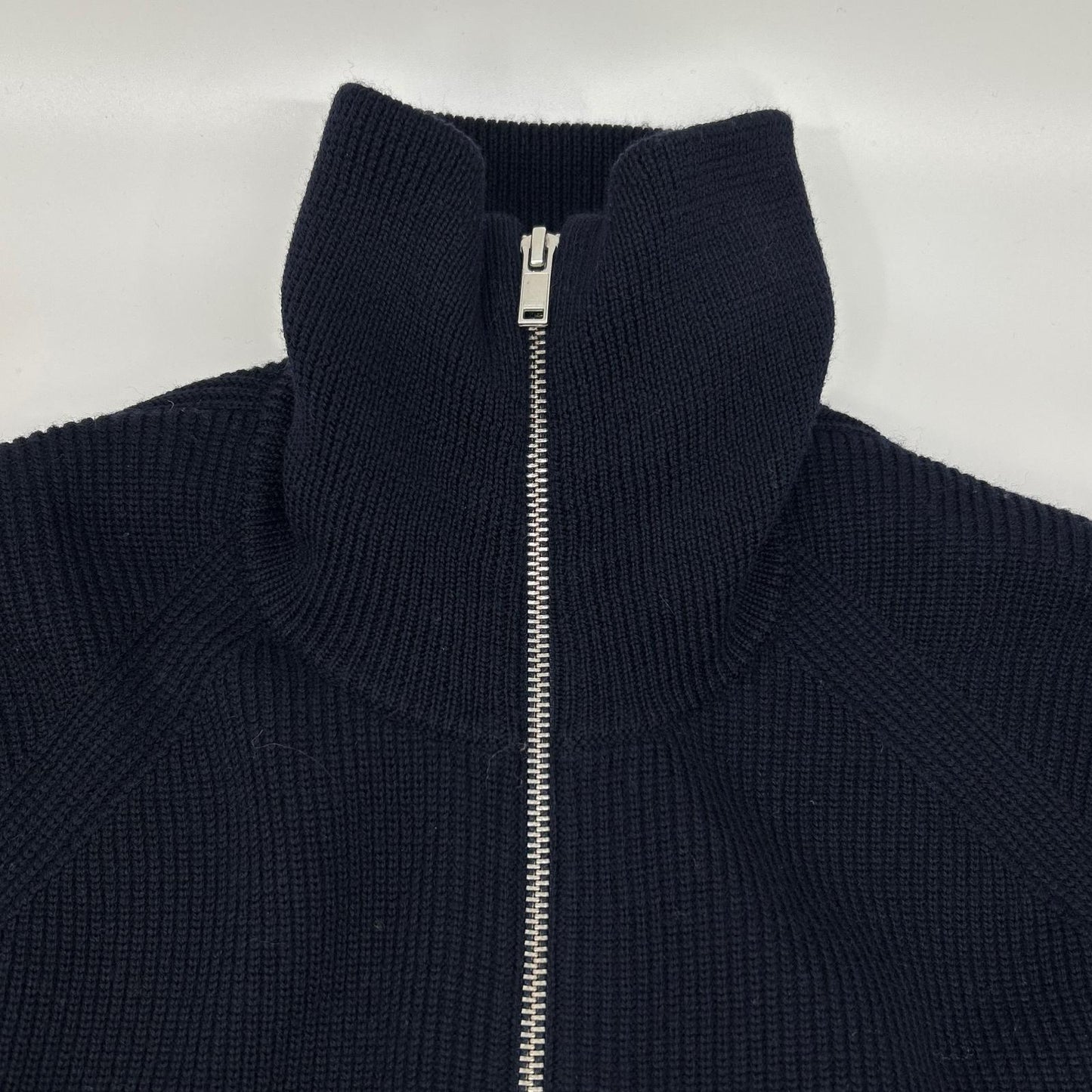 Theory セオリー ネイビー CASHWOOL RONZONS FZ ジップ ニット ジャケット トップス