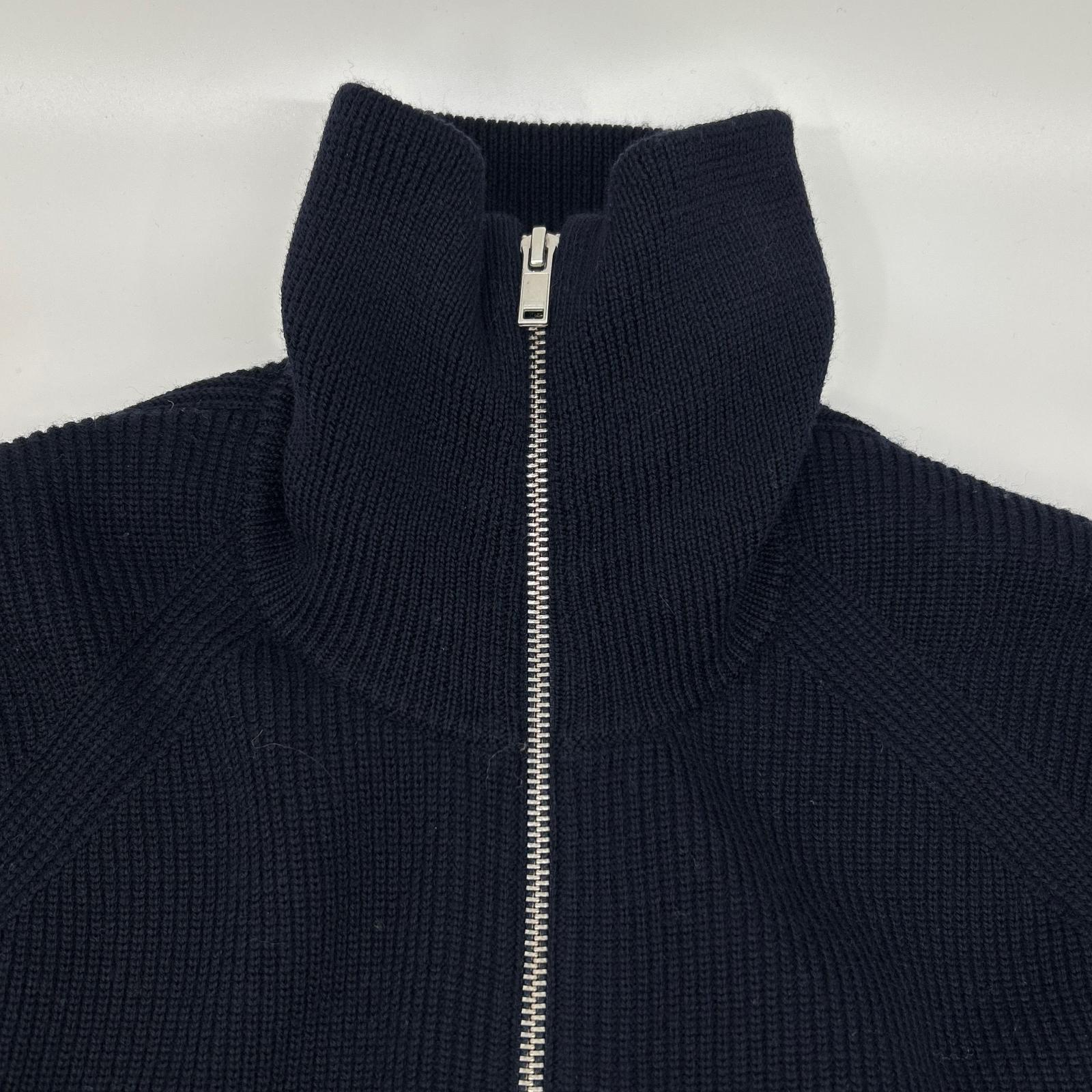 Theory セオリー ネイビー CASHWOOL RONZONS FZ ジップ ニット ジャケット トップス