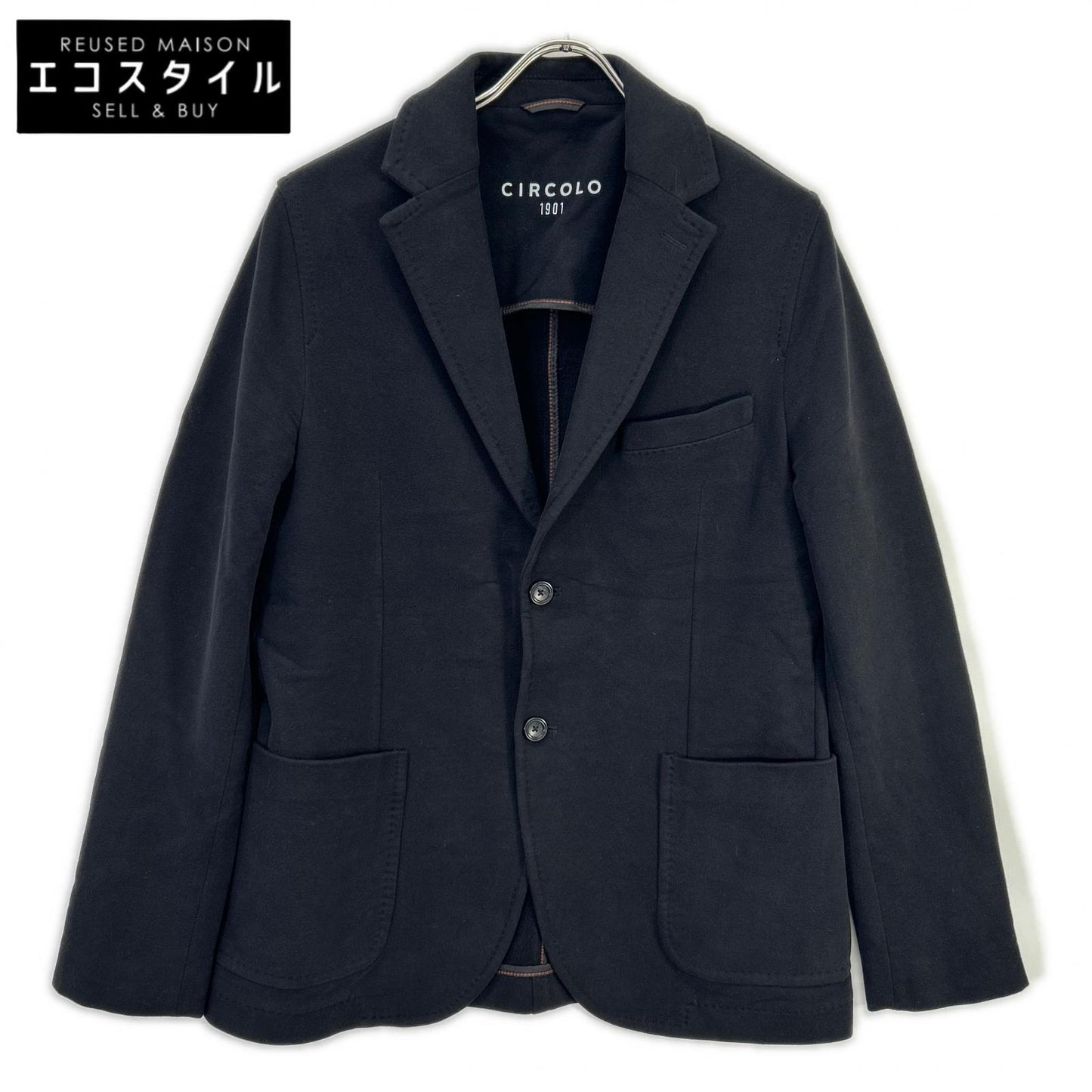 CIRCOLO1901 CIRCOLO1901 2330 Black 2B Cotton Jersey Jacket
