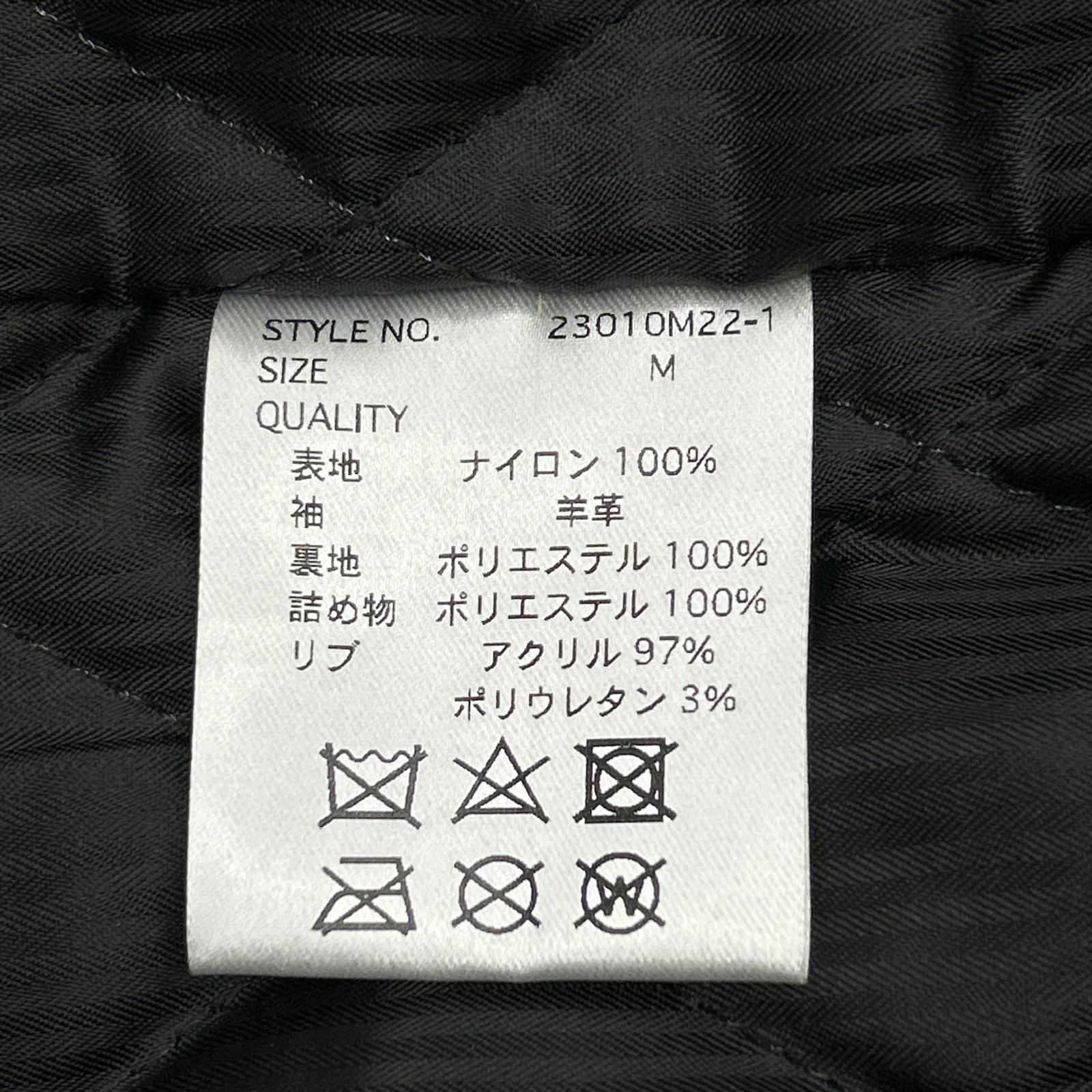 MMMMM エムゴ M23010M22-1 カーキ ラムレザー×ナイロン MA-1 ジャケット