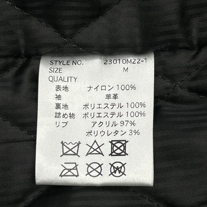 MMMMM エムゴ M23010M22-1 カーキ ラムレザー×ナイロン MA-1 ジャケット