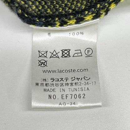 Lacoste 法国鳄鱼 黄色×海军蓝 羊毛 高领连衣裙 连衣裙