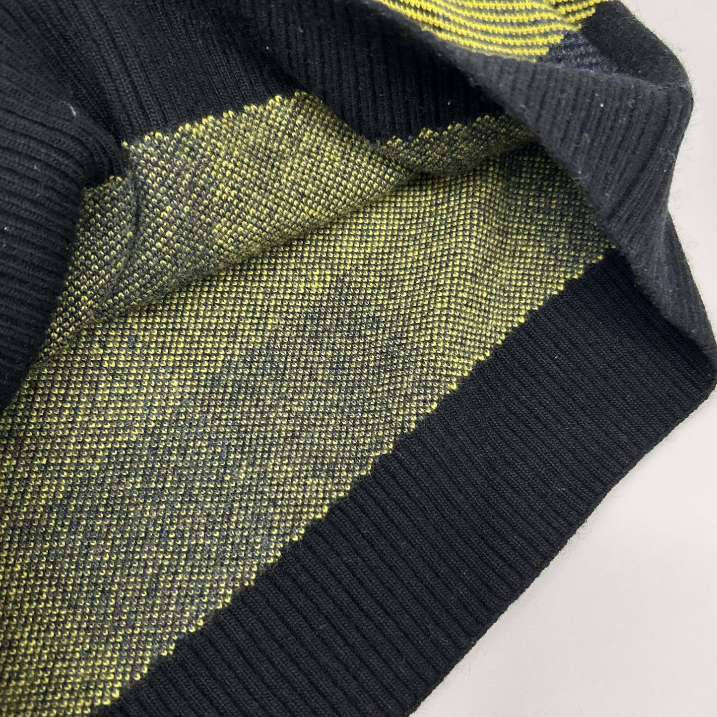 Lacoste 法国鳄鱼 黄色×海军蓝 羊毛 高领连衣裙 连衣裙