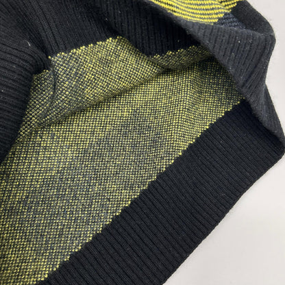 Lacoste 法国鳄鱼 黄色×海军蓝 羊毛 高领连衣裙 连衣裙