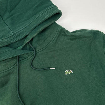 Lacoste ラコステ グリーン コットン フーテッド ワンピース トップス