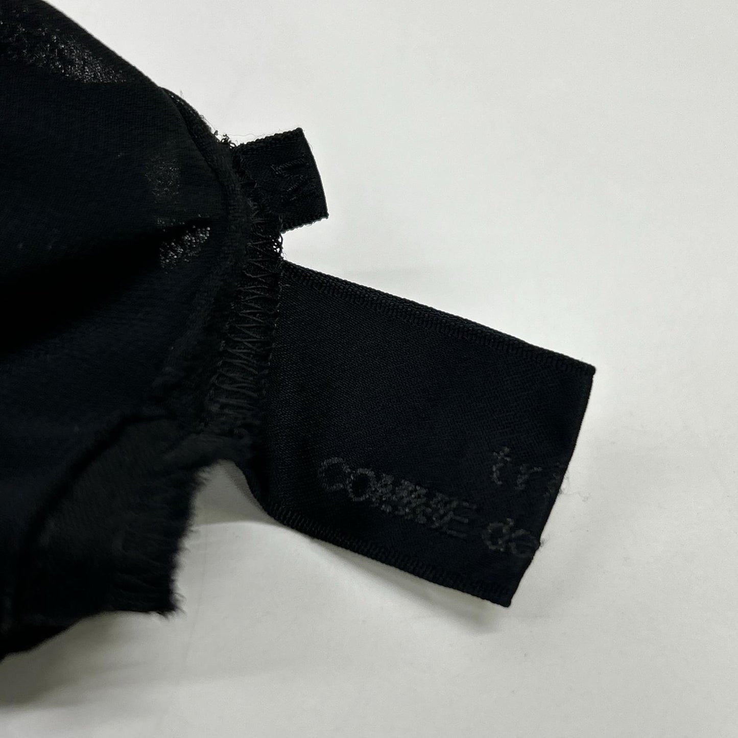 tricotCOMMEdesGARCONS トリココムデギャルソン TR-O002 ブラック エステルジョーゼット スパンコール装飾 ノースリーブワンピース ワンピース