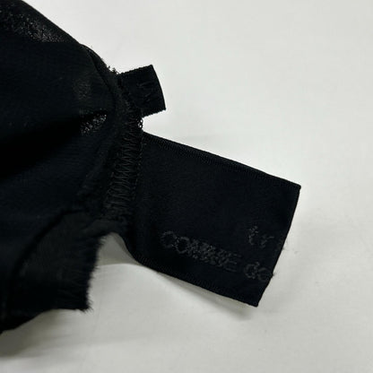tricotCOMMEdesGARCONS トリココムデギャルソン TR-O002 ブラック エステルジョーゼット スパンコール装飾 ノースリーブワンピース ワンピース