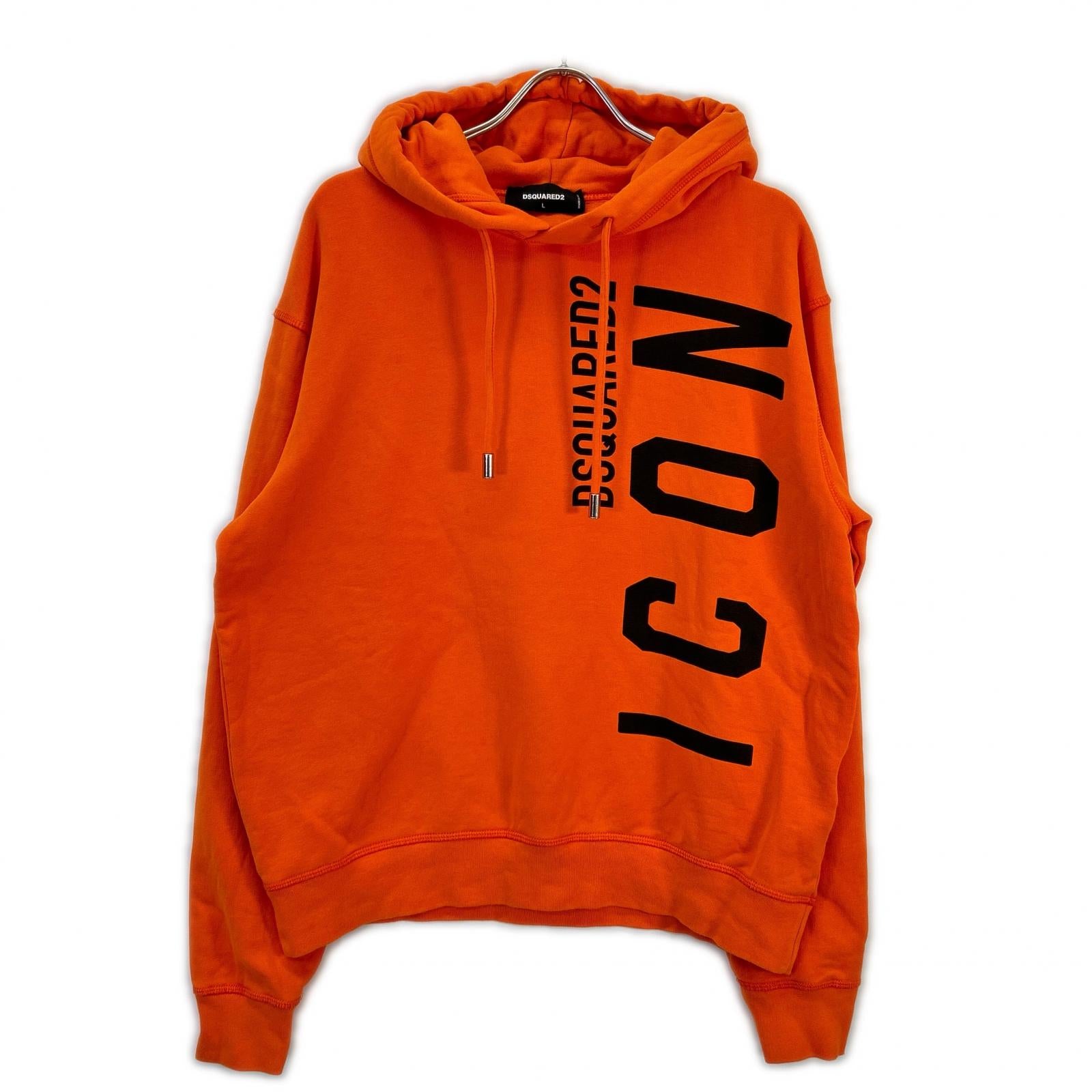 DSQUARED2 ディースクエアード S79GU0065 S25516 オレンジ ICON ロゴ フーディ トップス
