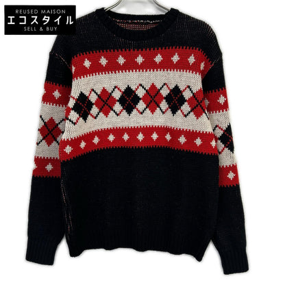 needles ニードルズ 24年製 PU316 レッド Crew Neck Sweater Argyle ニット トップス