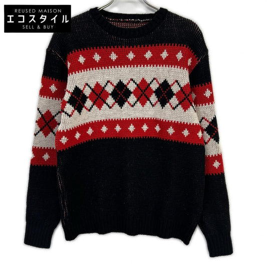 needles ニードルズ 24年製 PU316 レッド Crew Neck Sweater Argyle ニット トップス