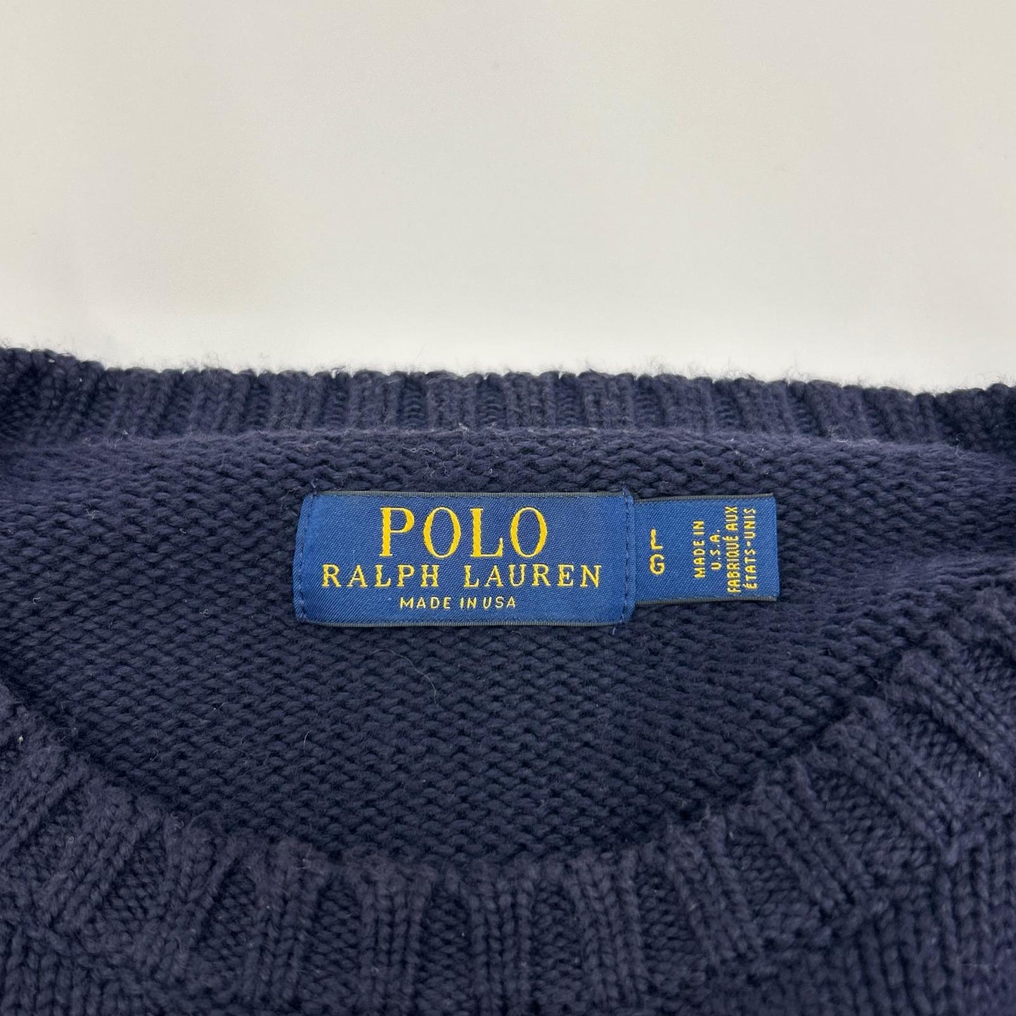 POLO RALPH LAUREN 保罗拉夫劳伦 海军蓝 经典国旗针织上衣
