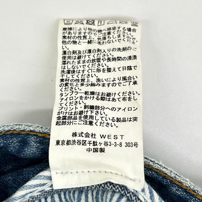 ICECREAM Ice Cream 401-8100 Blue Distressed Denim Pants Bottoms