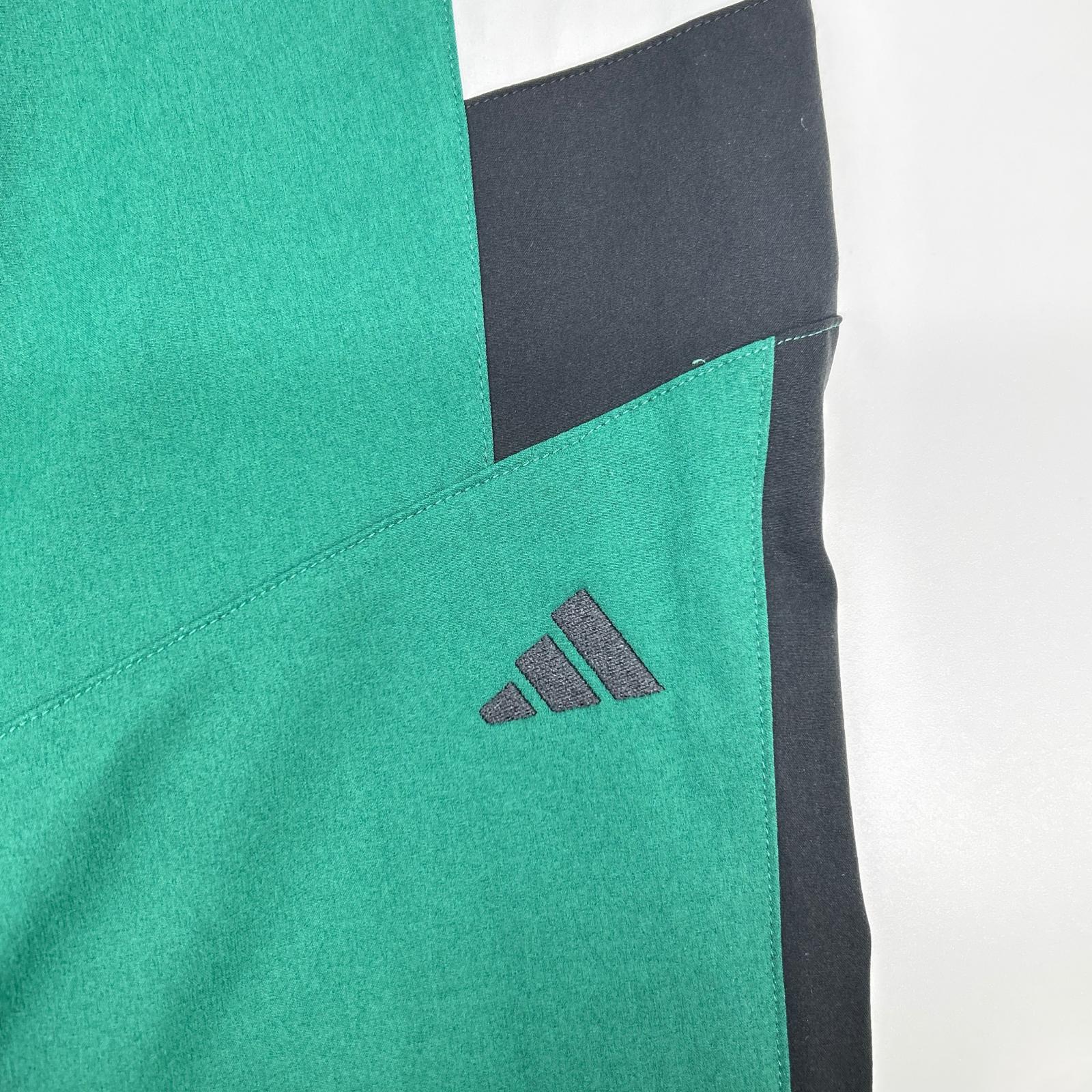 adidas アディダス 24年製 グリーン ツイストウィーブ EX-Stretch アーカイブ トラックジョガーパンツ ボトムス
