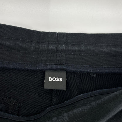 BOSS ボス ブラック コットン イージーパンツ ボトムス