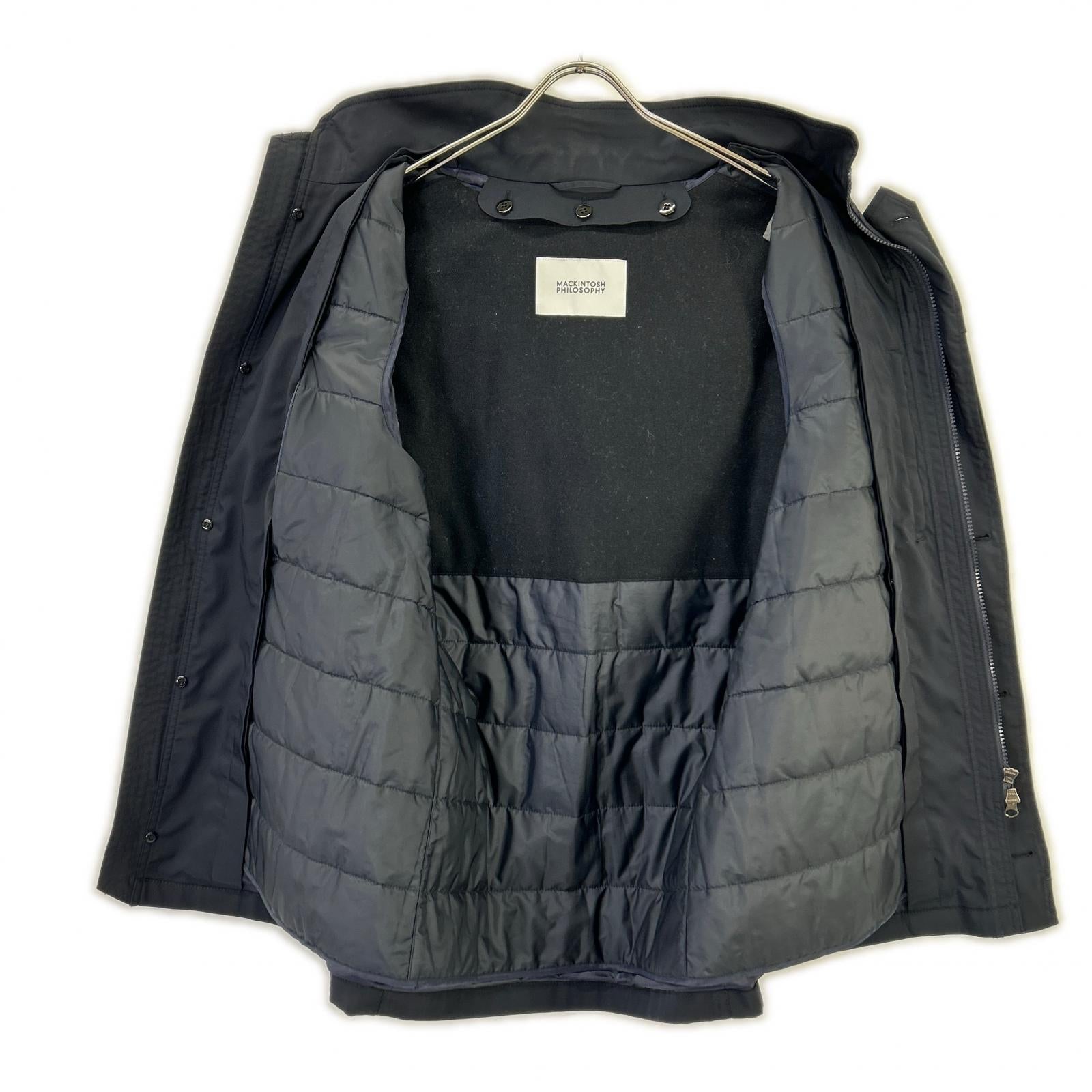 MACKINTOSH PHILOSOPHY マッキントッシュフィロソフィー ネイビー ライナー付き ナイロン フーディジャケット ジャケット
