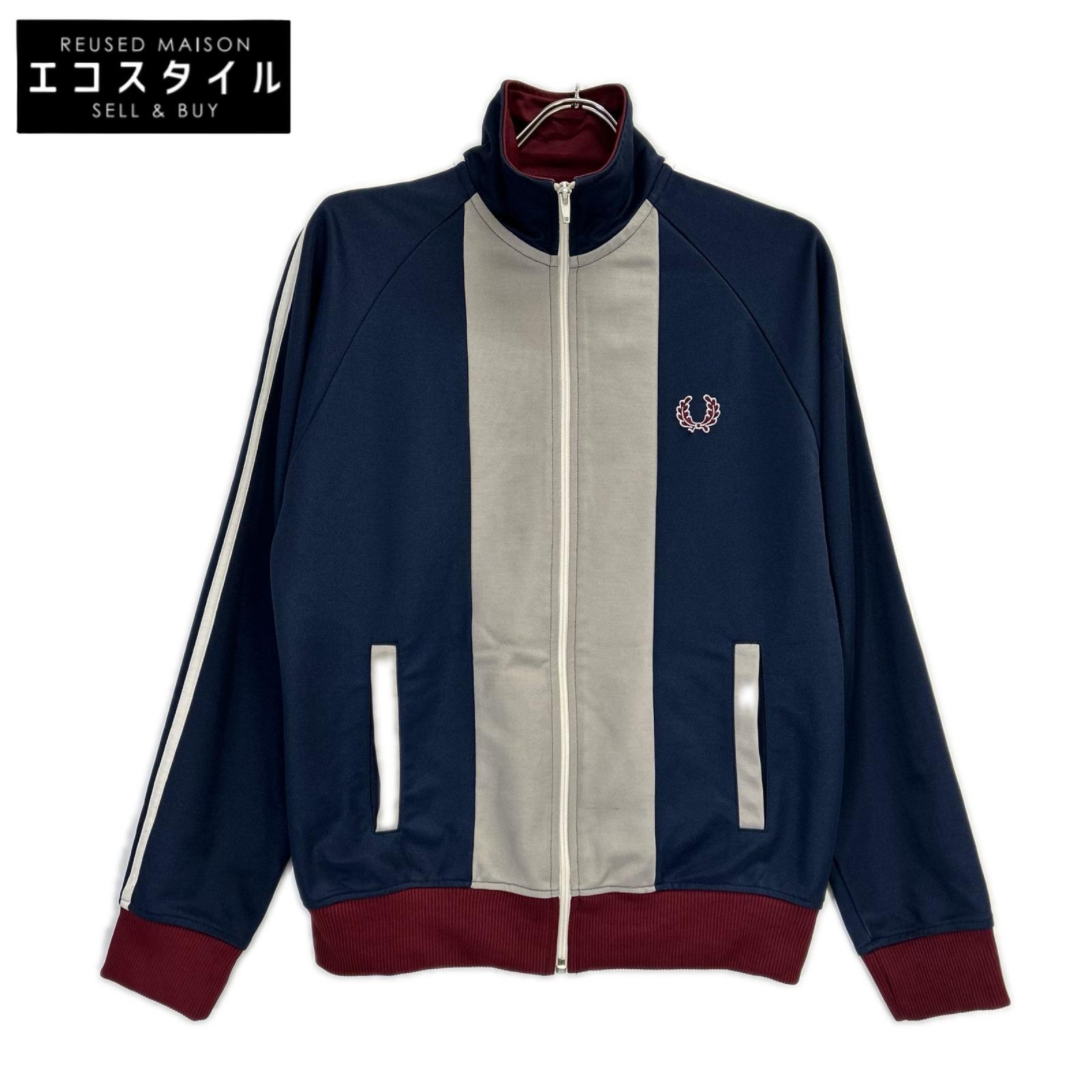 FRED PERRY フレッドペリー J6221 ネイビー×レッド トラックジャケット ジャケット