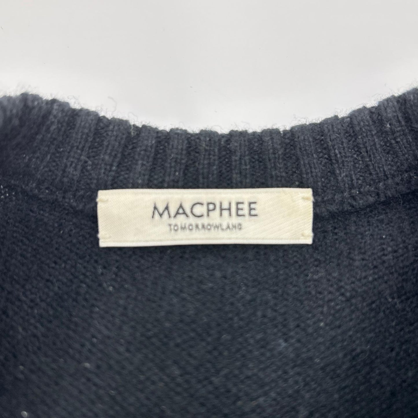 MACPHEE MACPHEE 25年款 黑色 新西兰羊毛 圆领套头衫 上衣