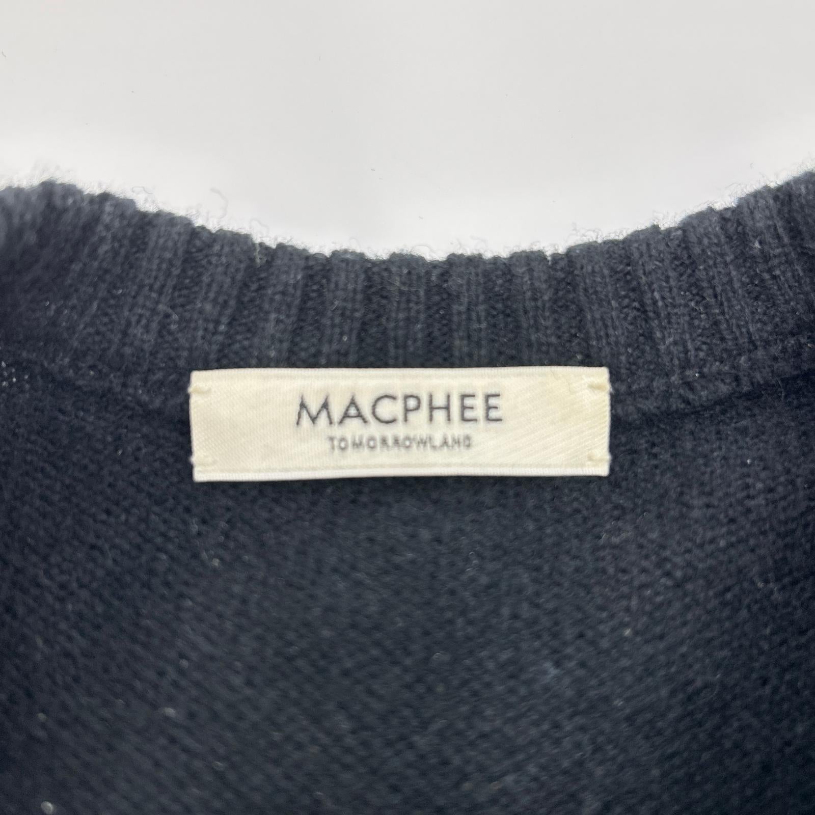 MACPHEE MACPHEE 25年款 黑色 新西兰羊毛 圆领套头衫 上衣