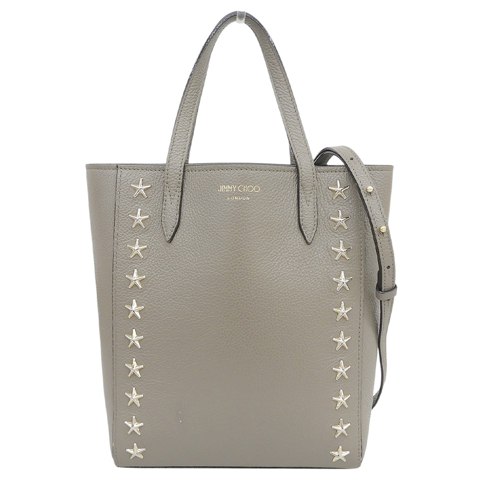 JIMMY CHOO ジミーチュウ ペガシ スタースタッズ レザー 2WAYバッグ ハンドバッグ レディース トープ ハンドバッグ