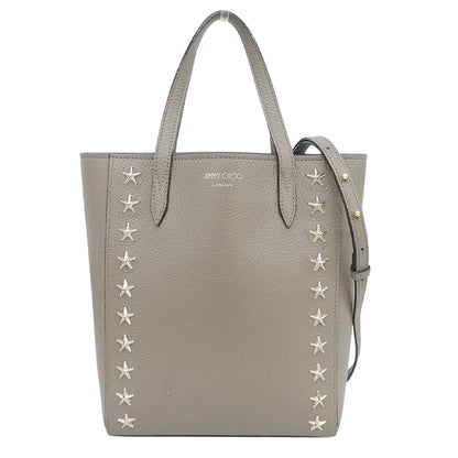 JIMMY CHOO ジミーチュウ ペガシ スタースタッズ レザー 2WAYバッグ ハンドバッグ レディース トープ ハンドバッグ
