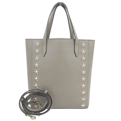 JIMMY CHOO ジミーチュウ ペガシ スタースタッズ レザー 2WAYバッグ ハンドバッグ レディース トープ ハンドバッグ