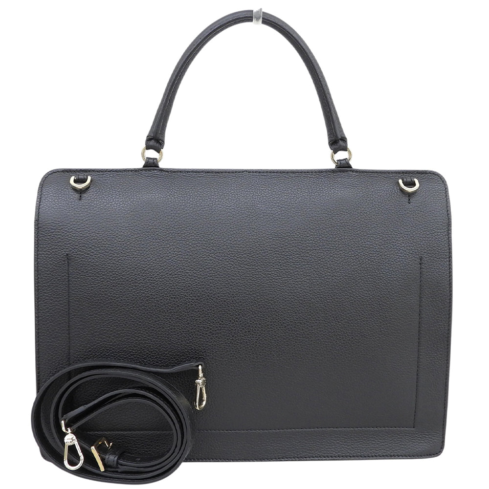 FURLA フルラ 美品 LIKE ハラコ 2WAY ショルダーバッグ ハンドバッグ レディース ブラック グレー ハンドバッグ