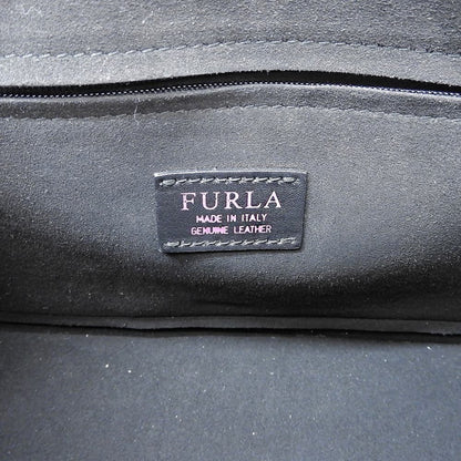 FURLA フルラ 美品 LIKE ハラコ 2WAY ショルダーバッグ ハンドバッグ レディース ブラック グレー ハンドバッグ