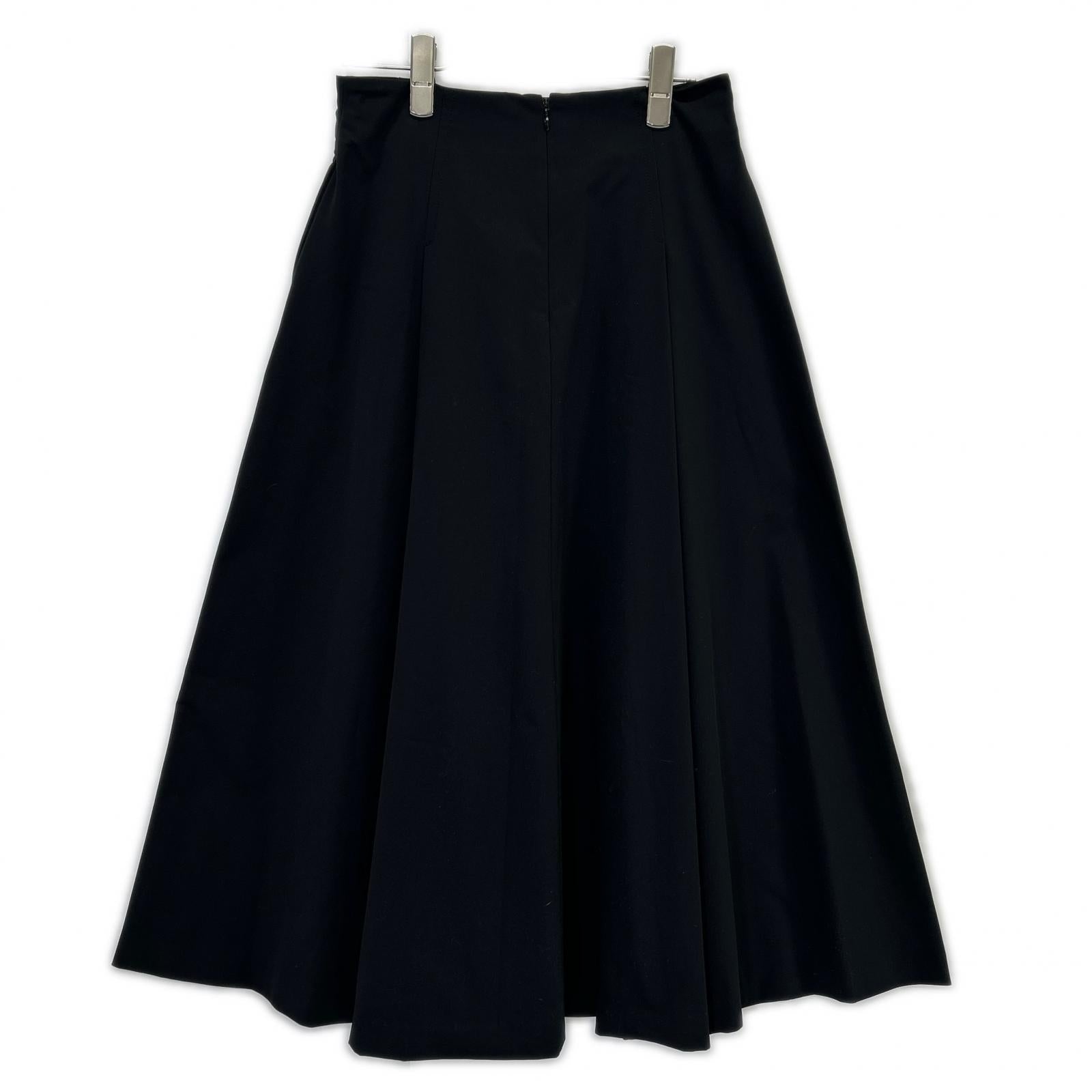 Green label relaxing 绿标休闲 3524-137-2339 黑色 褶皱 喇叭裙 半身裙