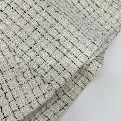 2024 White Tweed Sleeveless Dress