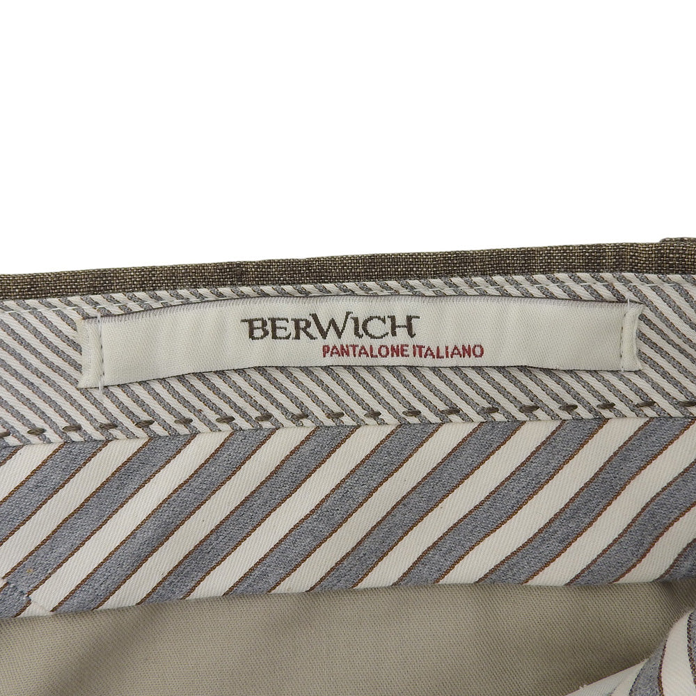 BERWICH ベルウィッチ 美品 リネン100% パンツ ボトムス メンズ ブラウン 42 LM104 ボトムス