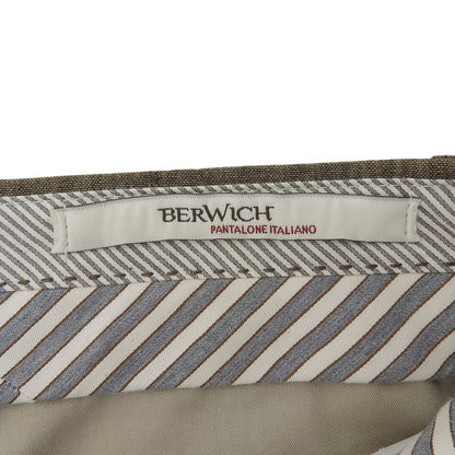 BERWICH ベルウィッチ 美品 リネン100% パンツ ボトムス メンズ ブラウン 42 LM104 ボトムス