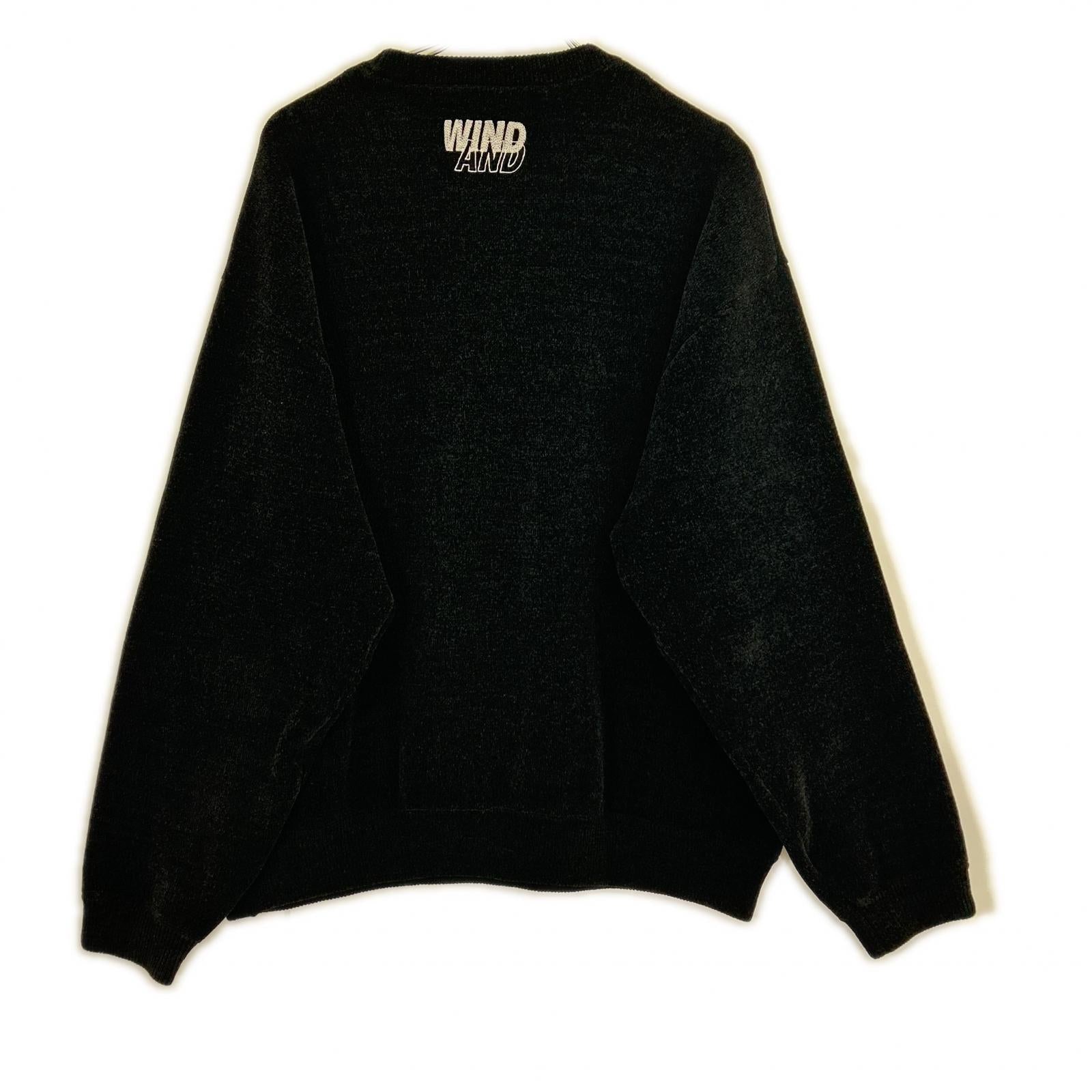 WIND AND SEA ウィンダンシ― 25FW ブラック Mole Knit Crewneck Sweatshirt トップス