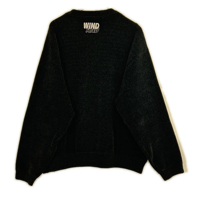 WIND AND SEA ウィンダンシ― 25FW ブラック Mole Knit Crewneck Sweatshirt トップス