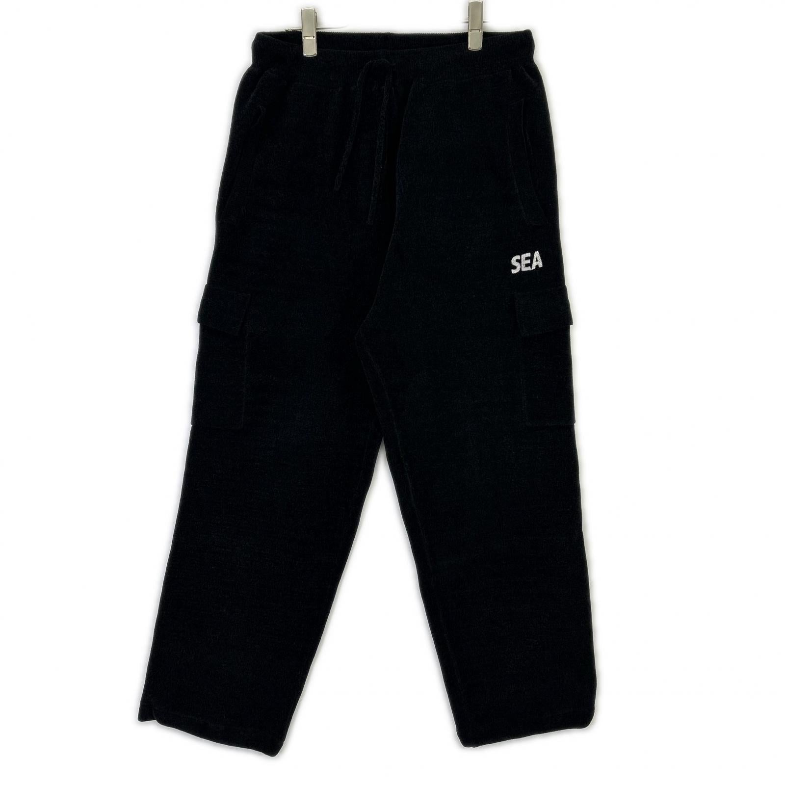WIND AND SEA ウィンダンシ― 25FW ブラック Mole Knit Cargo Pant ボトムス