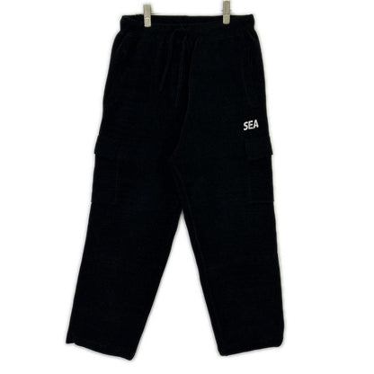 WIND AND SEA ウィンダンシ― 25FW ブラック Mole Knit Cargo Pant ボトムス