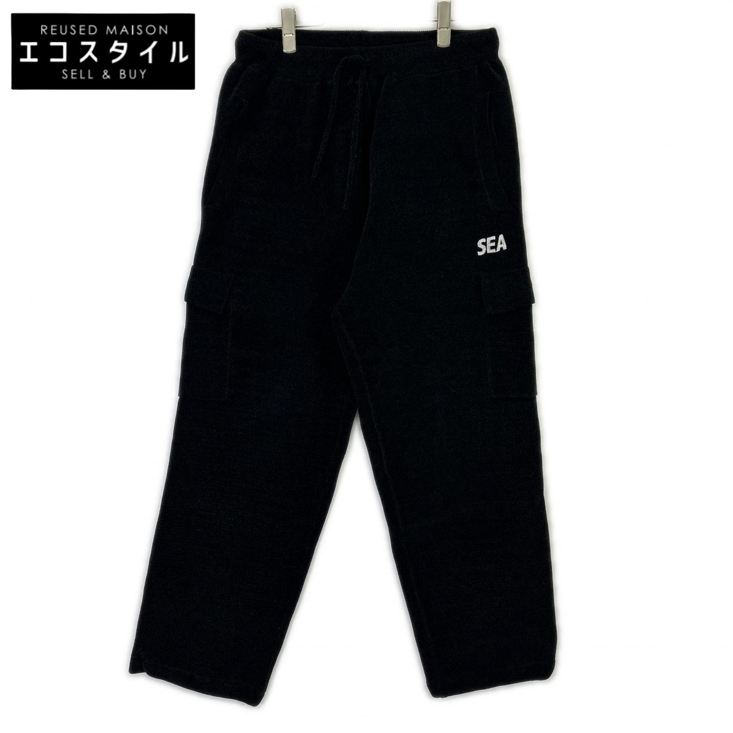 WIND AND SEA ウィンダンシ― 25FW ブラック Mole Knit Cargo Pant ボトムス