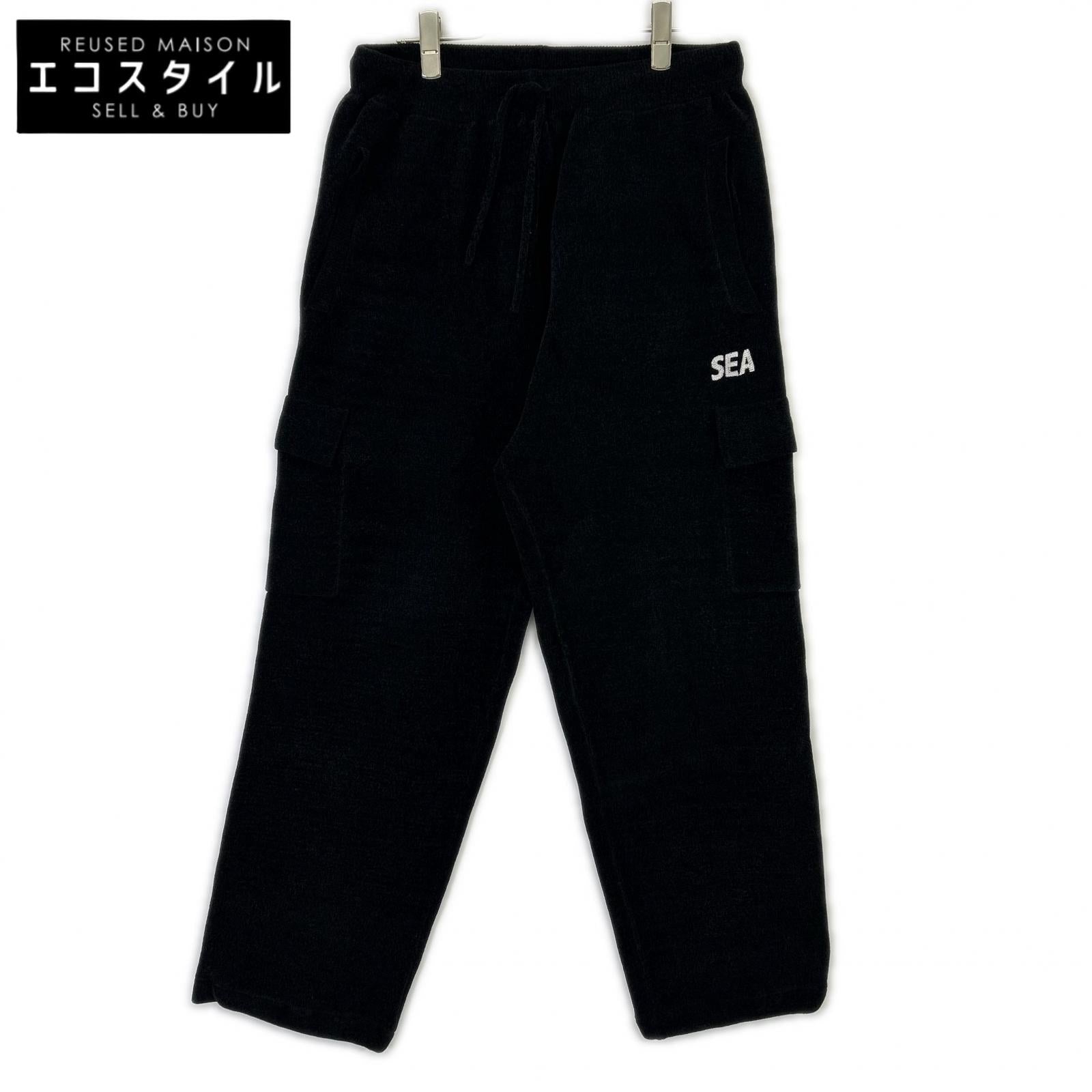 WIND AND SEA ウィンダンシ― 25FW ブラック Mole Knit Cargo Pant ボトムス