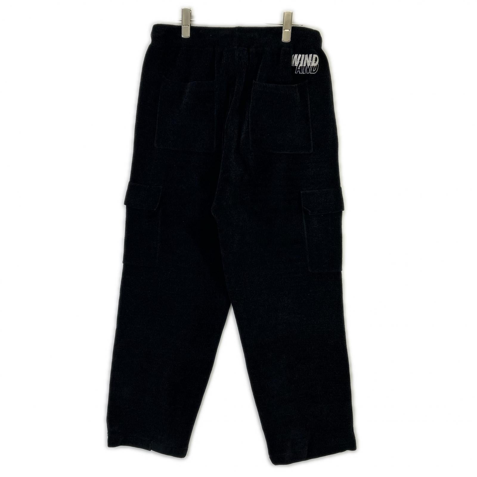 WIND AND SEA ウィンダンシー 25FW ブラック Mole Knit Cargo Pant ボトムス