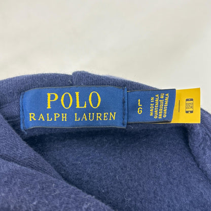 POLO RALPH LAUREN navy cotton Polo Bear pullover hoodie tops