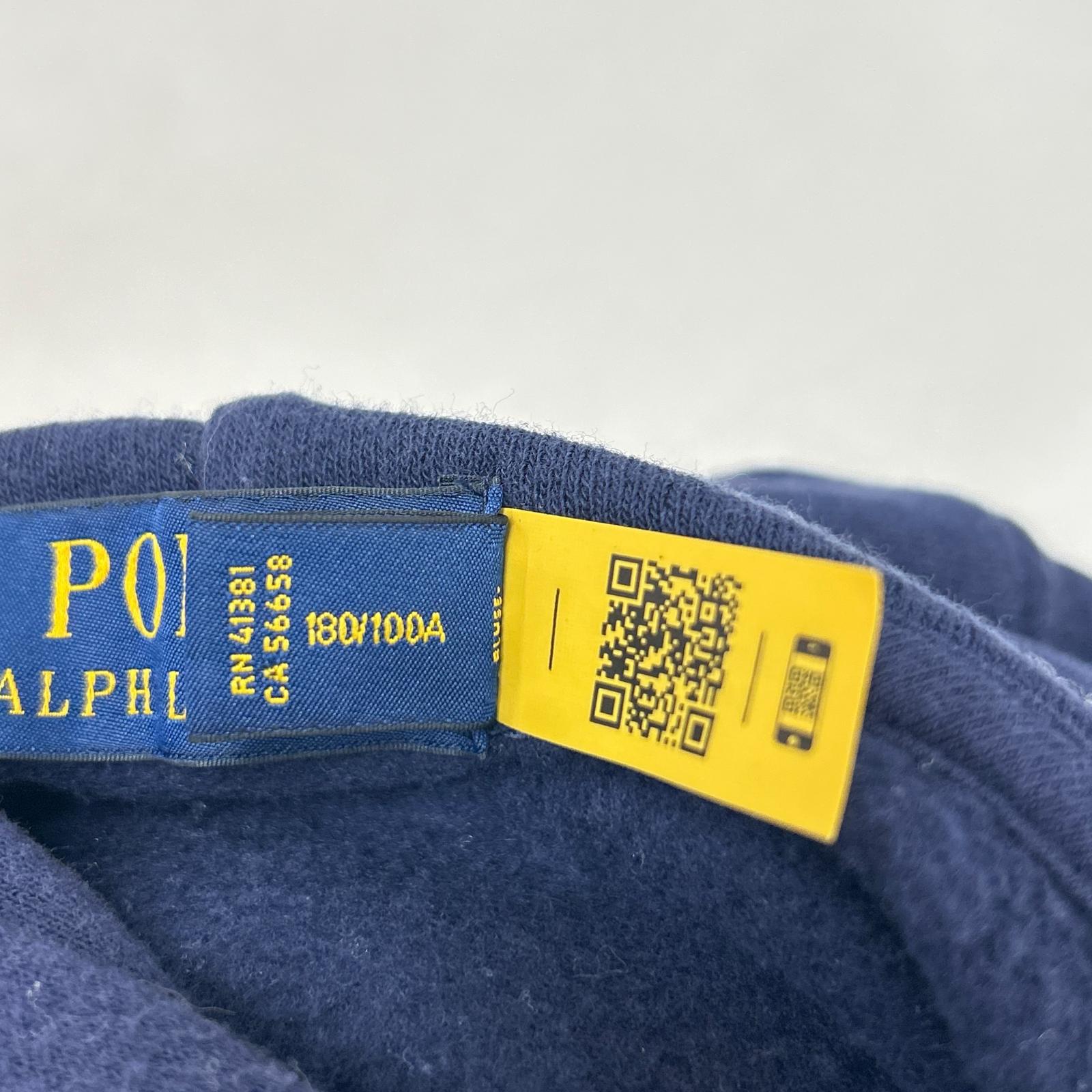POLO RALPH LAUREN navy cotton Polo Bear pullover hoodie tops