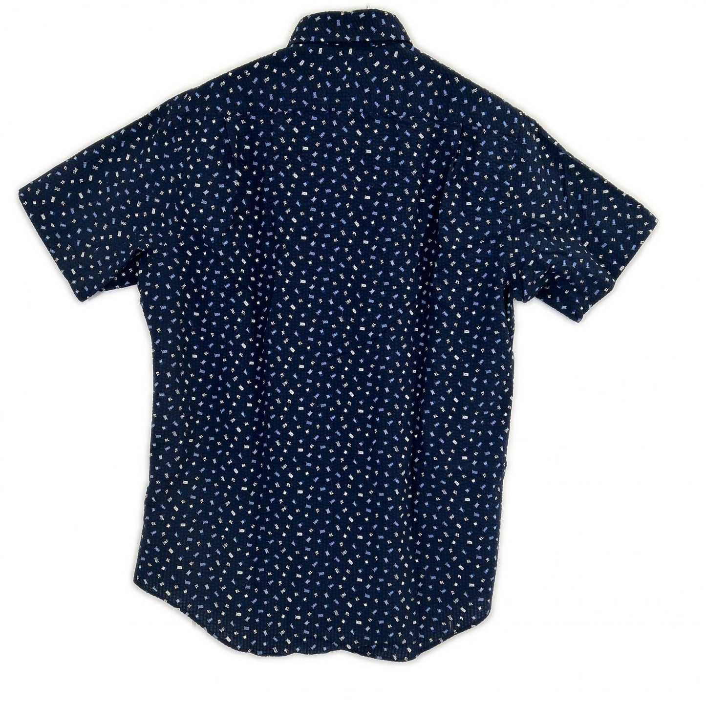 POLO RALPH LAUREN ポロ ラルフローレン ネイビー リップル素材 半袖シャツ トップス