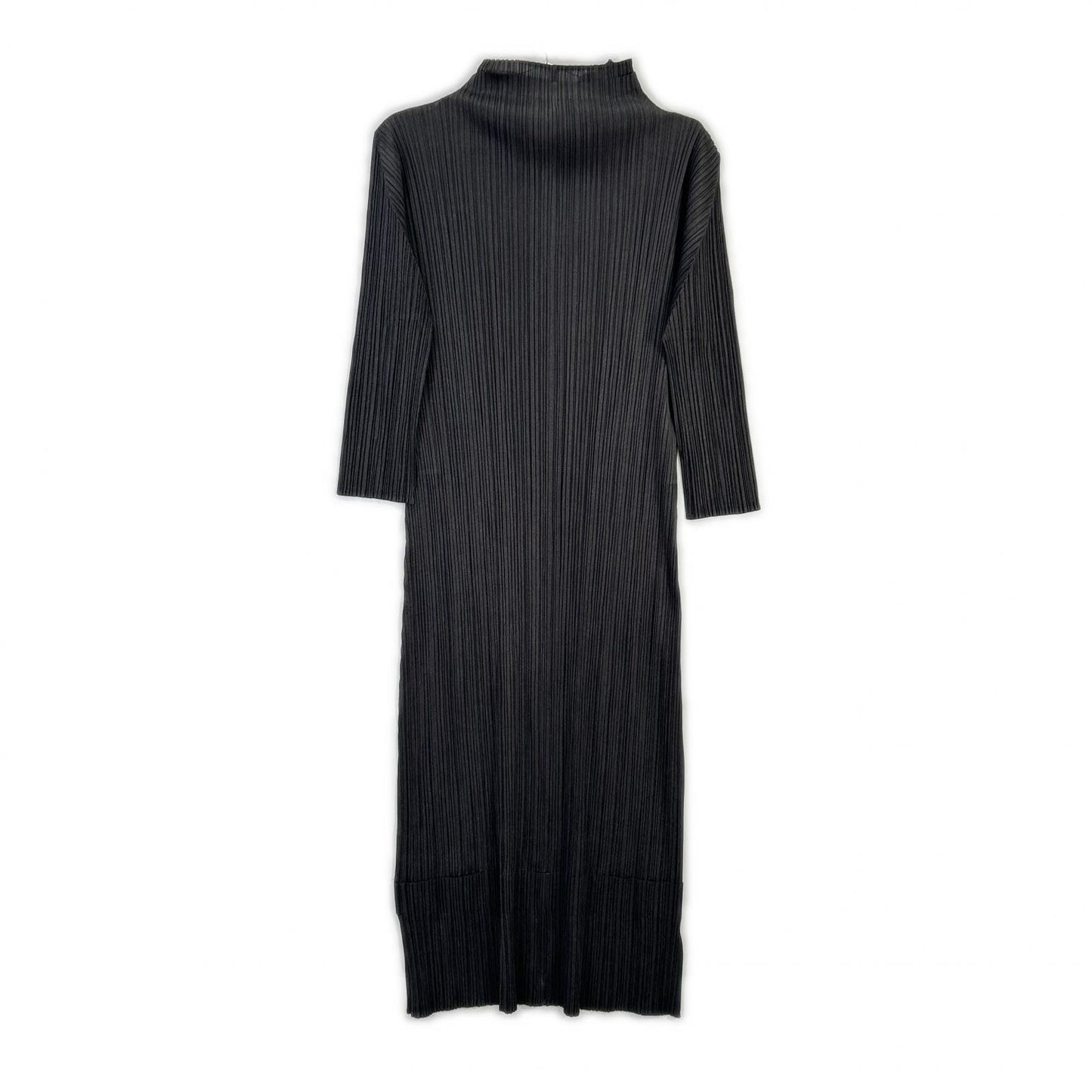 PP51-JH187 Gray Pleated 3/4 Sleeve Dress 4 Women's