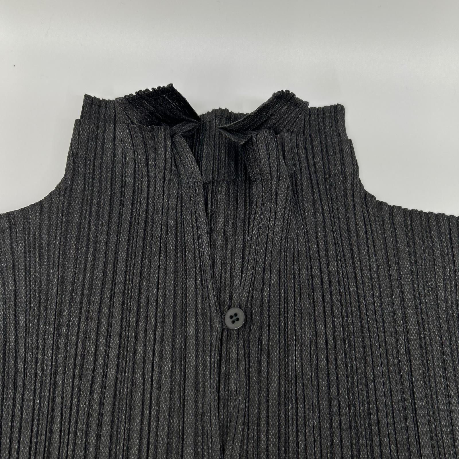 PLEATS PLEASE プリーツプリーズ PP51-JH187 グレー プリーツ 7分袖 ワンピース ワンピース