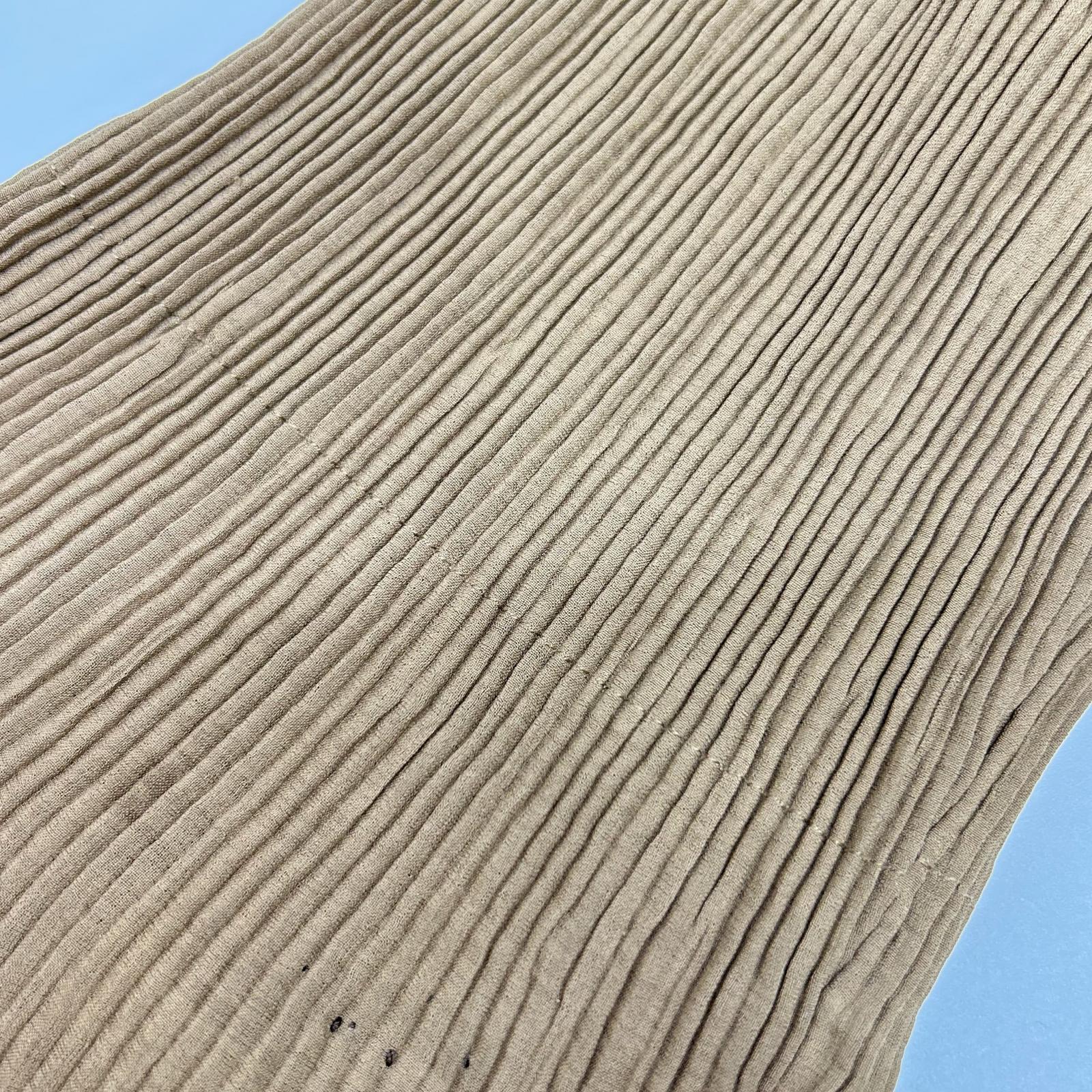 ISSEY MIYAKE 三宅一生 IM82-FD904 棕色 无领 褶皱夹克 外套