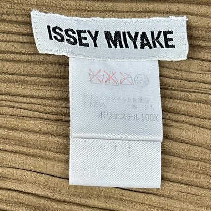 ISSEY MIYAKE 三宅一生 IM82-FD904 棕色 无领 褶皱夹克 外套