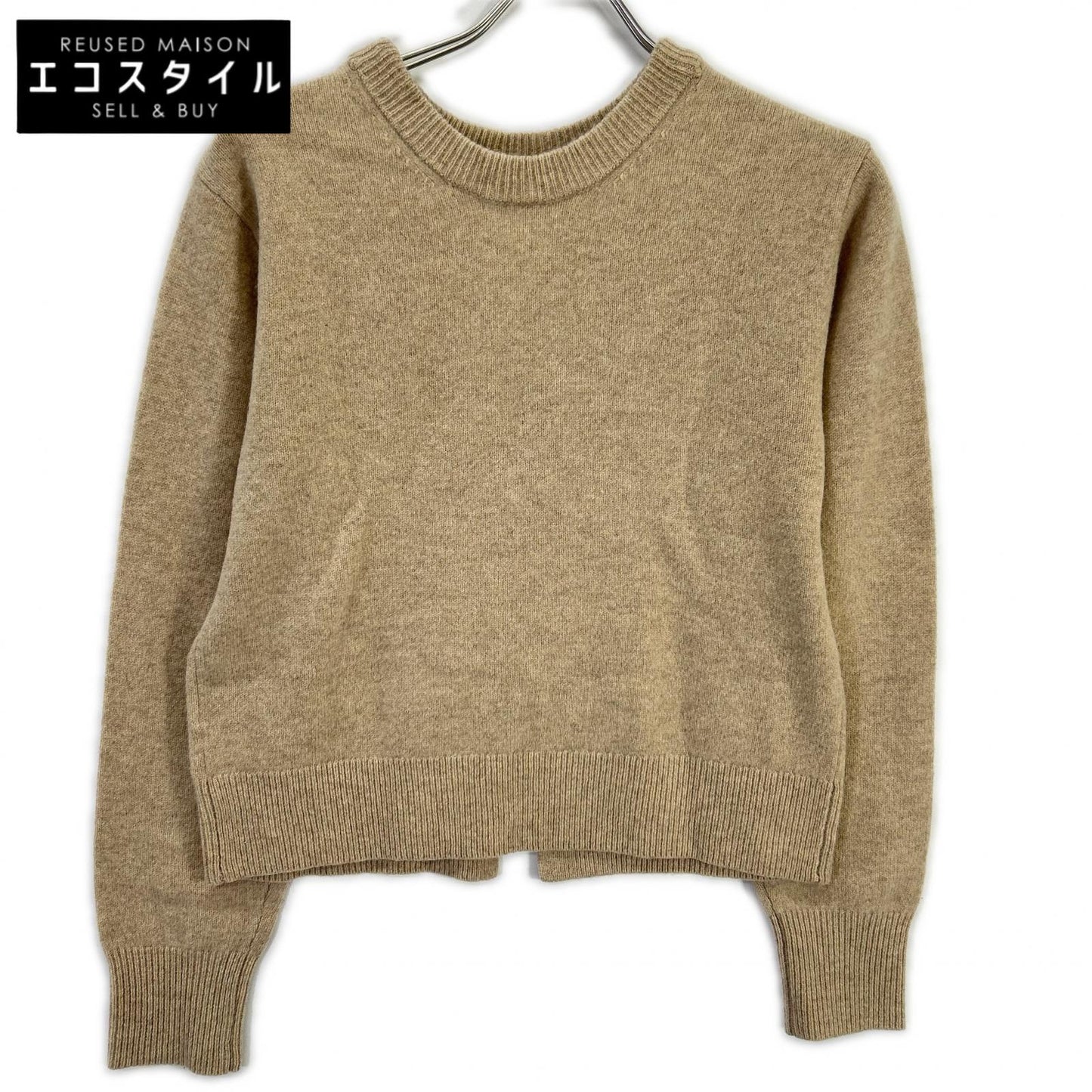 CLANE クラネ 24AW ベージュ W FACE CENTER SLIT KNIT TOPS トップス