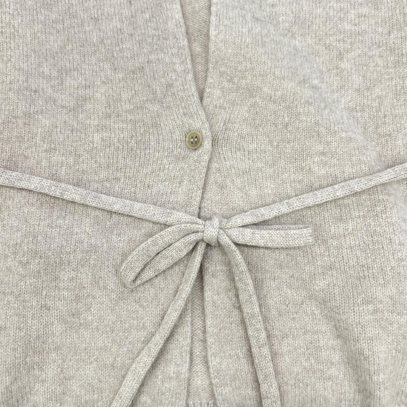 CLANE クラネ 24AW 米色 W 面料开叉针织上衣